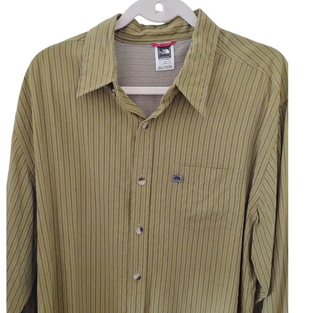 Men's The North Face Mustard Button Front Shirt Size Large